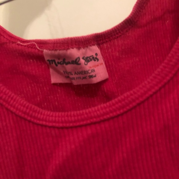 Hot Pink Cropped Tank Top - Picture 3 of 3